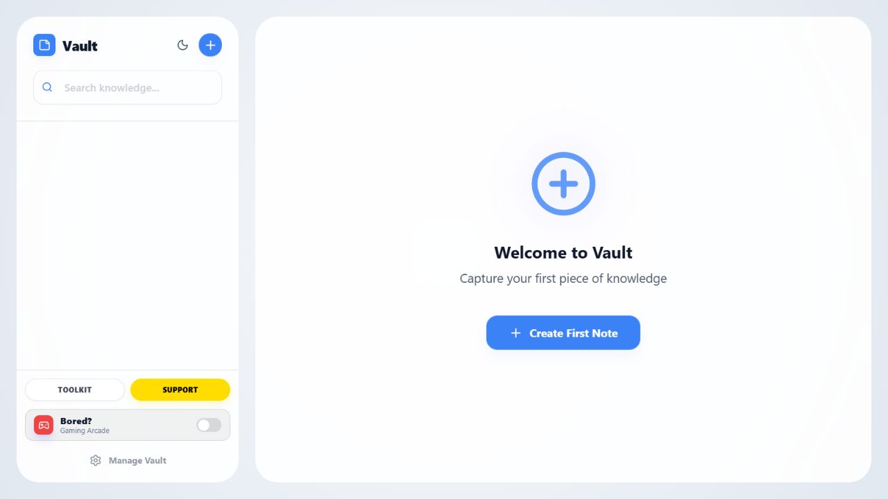 The Vault live product screenshot